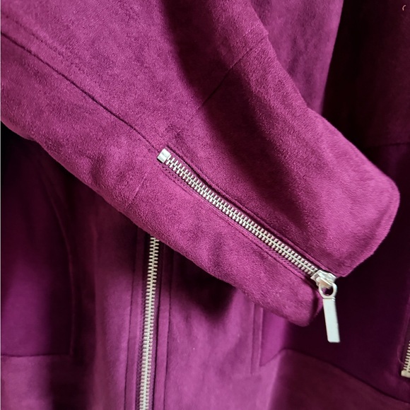 Chico's Vibrant Magenta Bomber Jacket - Picture 2 of 5
